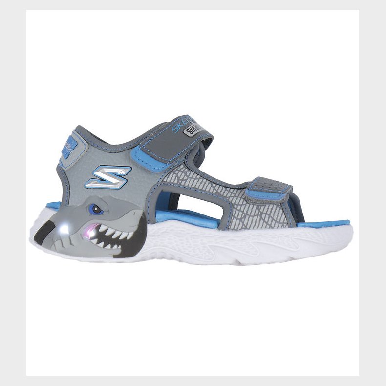 Skechers Sandaler m. Lys - Creature-Splash - Charcoal Blue