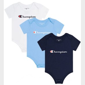 Champion Body k/ - 3-pak - Hvid/Bl/Navy