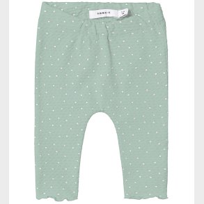 Name It Leggings - NbfHadot - Silt Green m. Struktur
