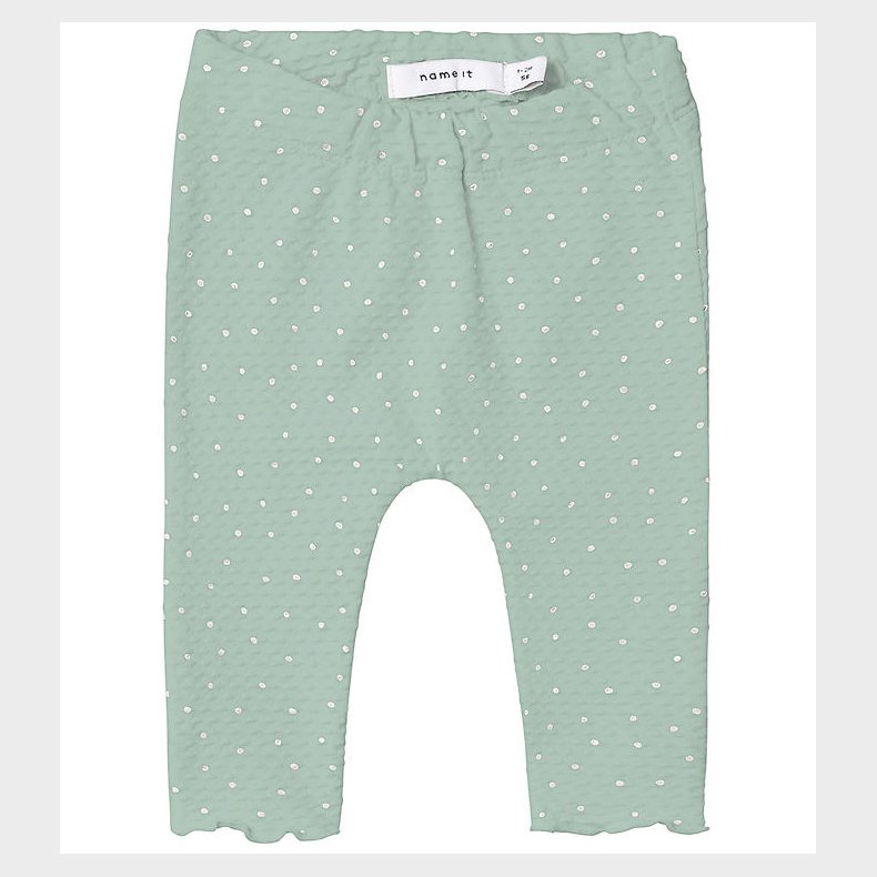 Name It Leggings - NbfHadot - Silt Green m. Struktur