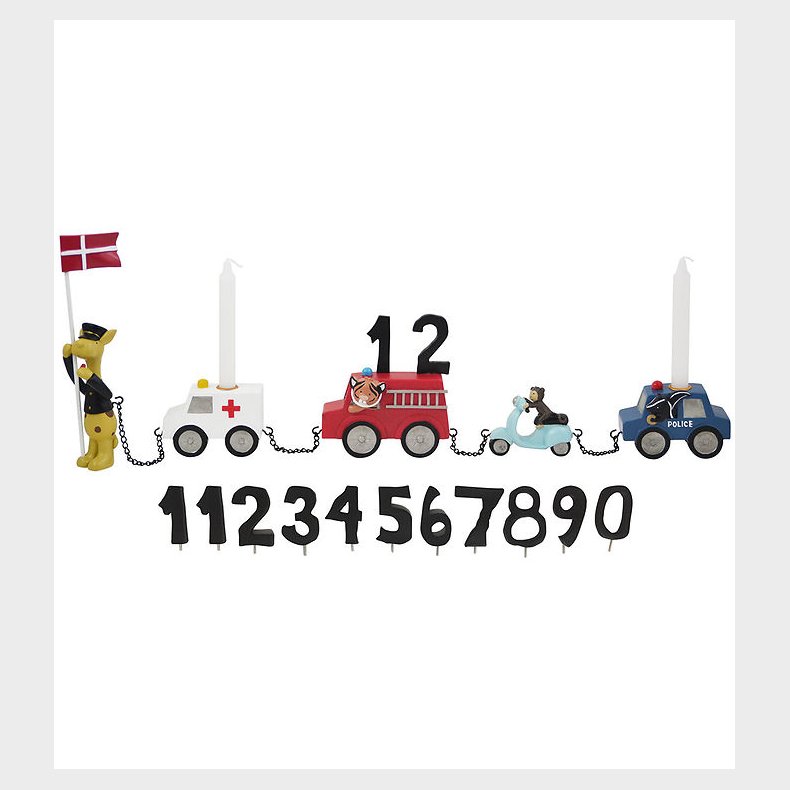 Kids by Friis Fdselsdagstog - Biler m. 11 tal