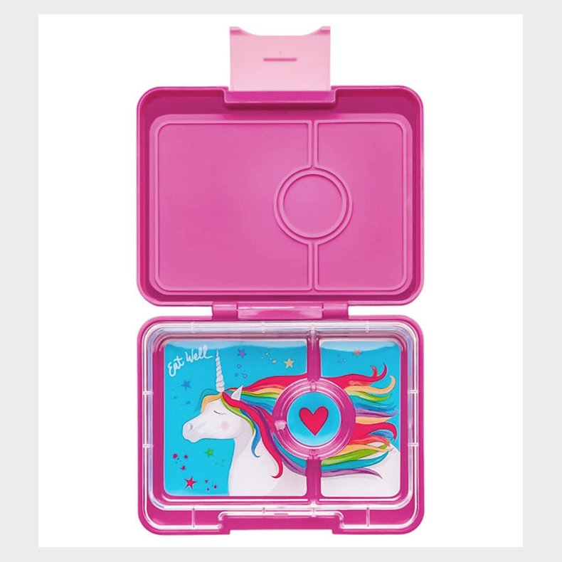 Yumbox Madkasse m. 3 Rum - Bento Snack - Malibu Purple/Magical U