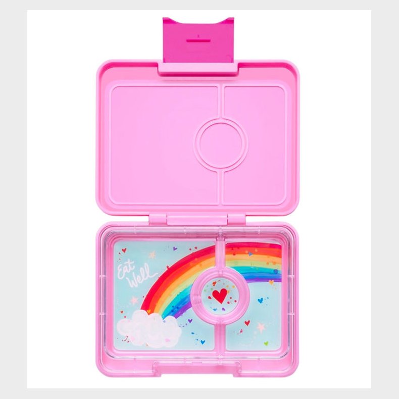 Yumbox Madkasse m. 3 Rum - Bento Snack - Power Pink/Rainbow