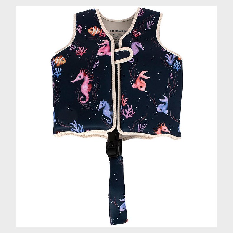 Filibabba Svmmevest - 1-2 r - UV50+ - Rainbow Reef