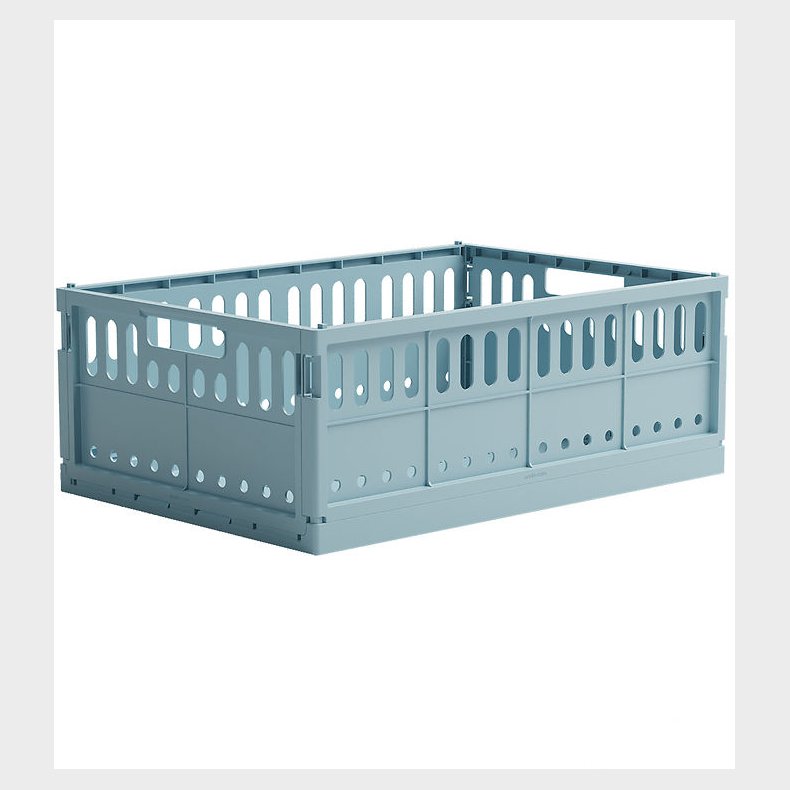 Made Crate Foldekasse - Maxi - 48x33x17,5 cm - Crystal Blue