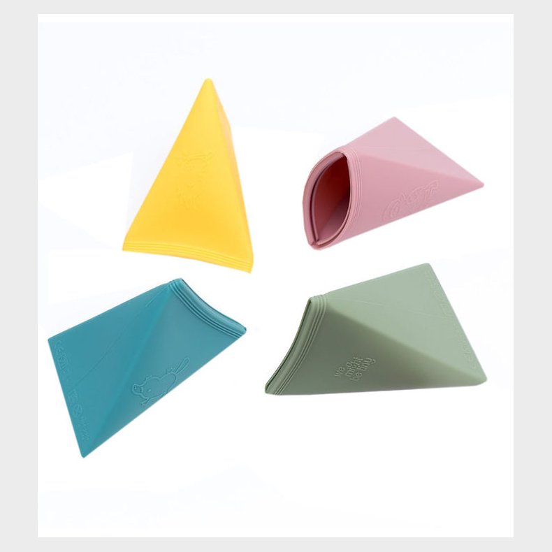 We Might Be Tiny Trekantede Isforme - Silikone - 4-pak - Pastel