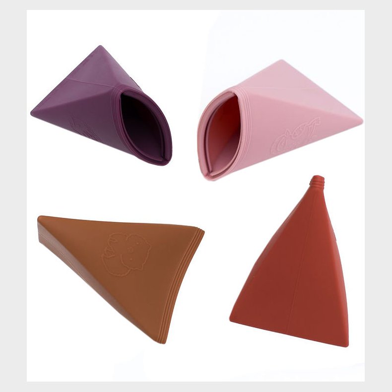 We Might Be Tiny Trekantede Isforme - Silikone - 4-pak - Retro