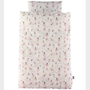 N�rgaard Madsens Senget�j - Baby - Off-White m Blomme/Farvet Bal