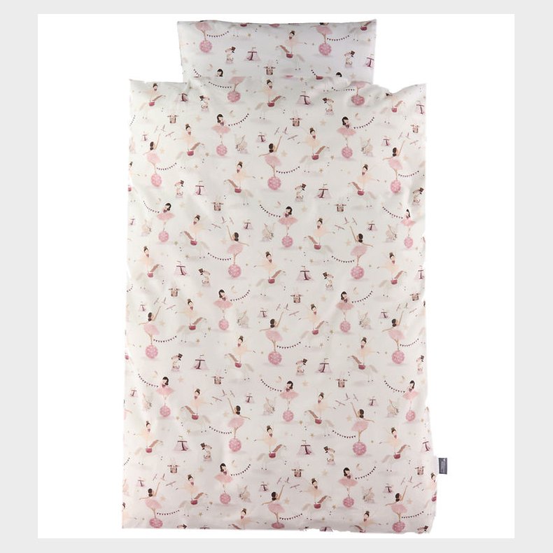 N�rgaard Madsens Senget�j - Baby - Off-White m Blomme/Farvet Bal