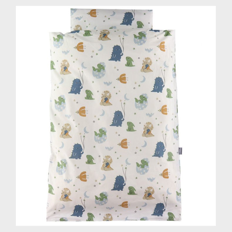 N�rgaard Madsens Senget�j - Baby - Bl�/Gr�n m. Store Dinosaur