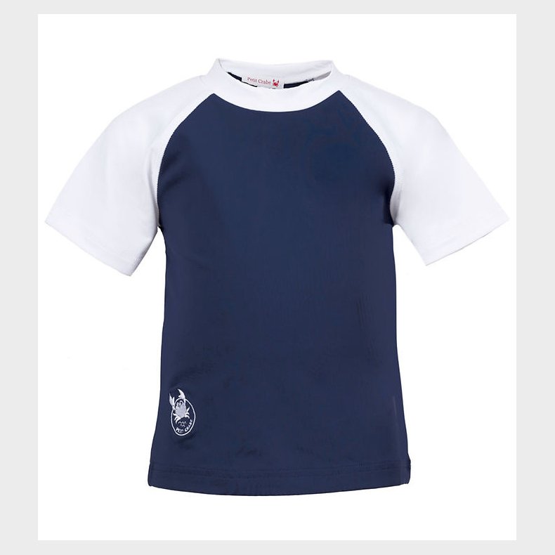 Petit Crabe Badebluse - Raglan - UV50+ - Blue/White