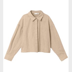 Name It Skjorte - Cropped - NkfFalinnen - Humus
