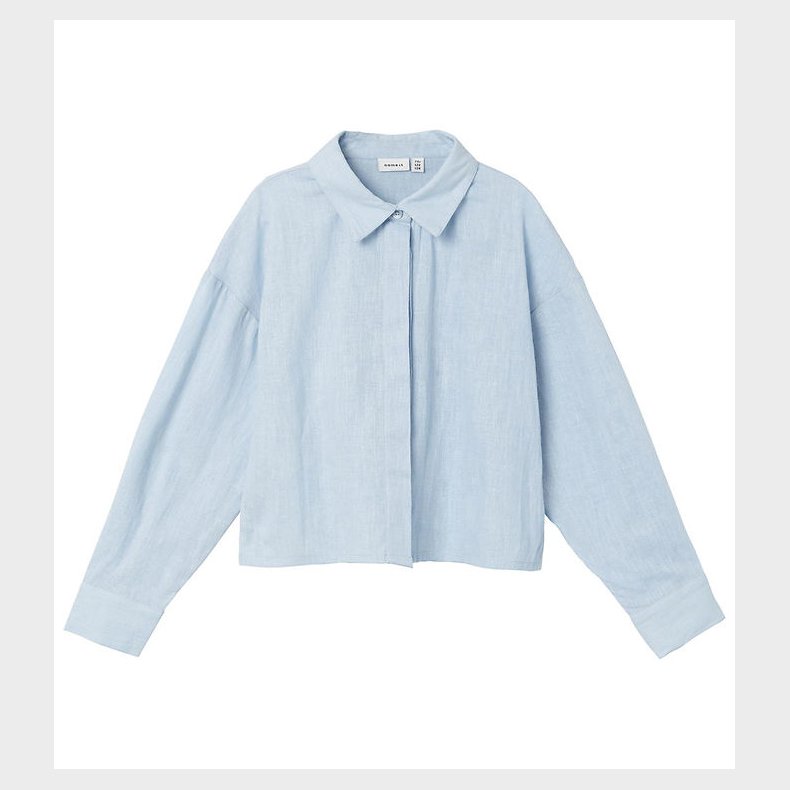 Name It Skjorte - Cropped - NkfFalinnen - Chambray Blue