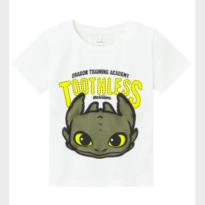 Name It T-shirt - NmmApron Dragons - Bright White m. Toothless