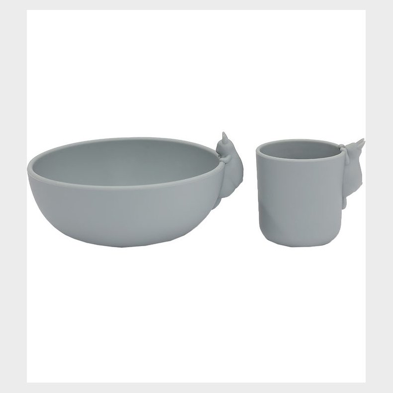 Konges Sljd Spisest - Silikone - 2 dele - Bunny - Quarry Blu