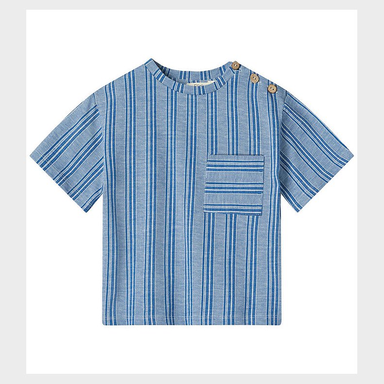 Fliink T-shirt - Miro - Cloud Dancer m. Striber