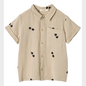 Fliink Skjorte - Musselin - Hello - Humus m. Solbriller