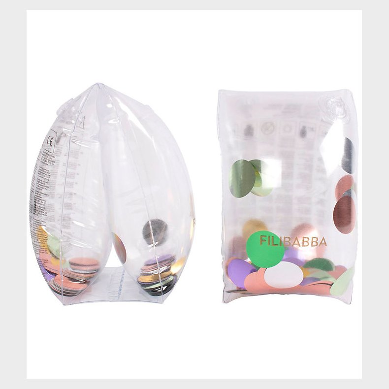 Filibabba Badevinger - Alfie - Regnbuefarvet Konfetti