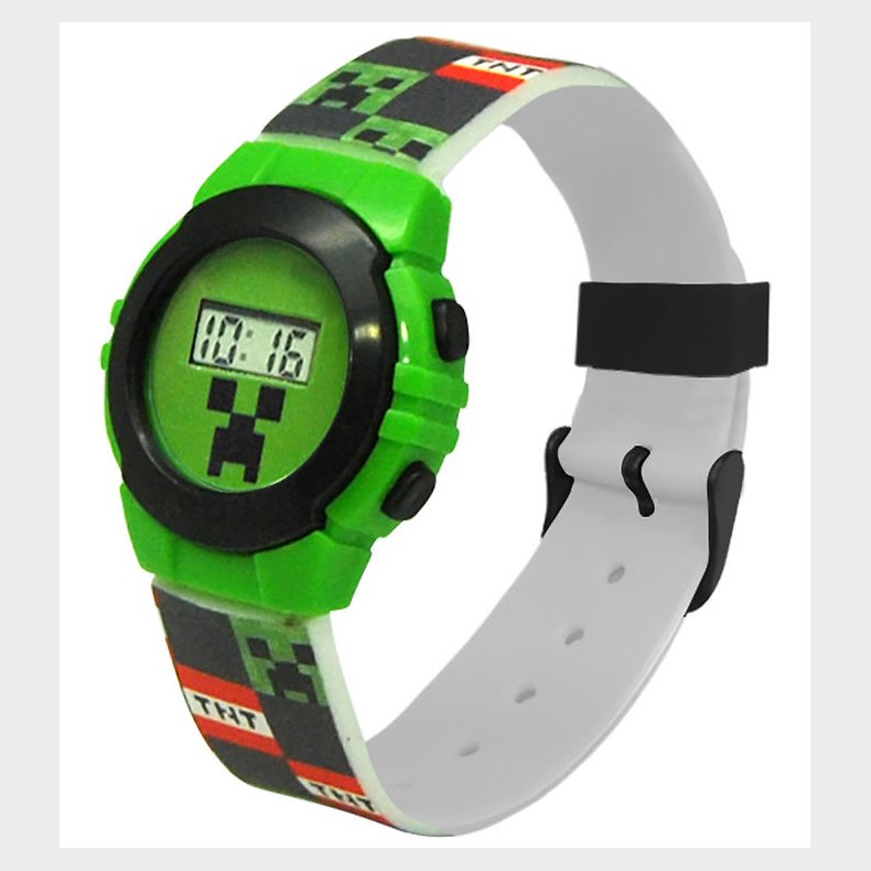 Minecraft Armb�ndsur - Digital Ur - Gr�n/Sort