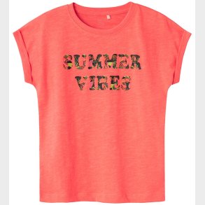 Name It T-shirt - NkfFamma - Noos - Fiery Coral
