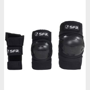 SFR Beskyttelsess�t - Youth Ramp Triple Pad Set - Sort
