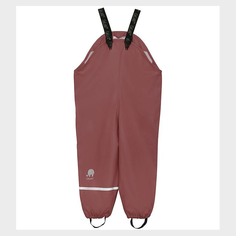 CeLaVi Regnbukser m. Seler - Recycled PU - Rose Brown