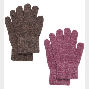 CeLaVi Handsker - Uld/Polyester - 2-pak - Mellow Mauve m. Glimme