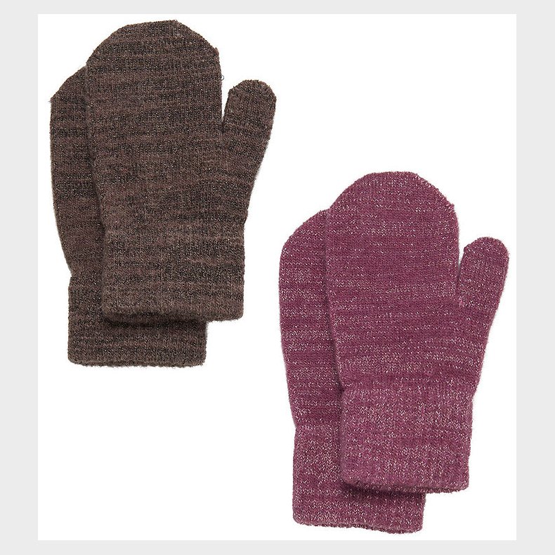 CeLaVi Luffer - Uld/Polyester - 2-pak - Mellow Mauve m. Glimmer