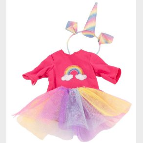 Gtz Dukketj - Kjole/Hrbnd - 30-33cm - Rainbow Unicorn