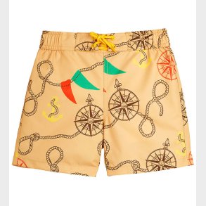Mini Rodini Badeshorts - Nautical - Aop Beige