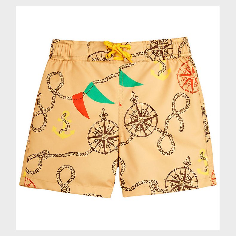 Mini Rodini Badeshorts - Nautical - Aop Beige