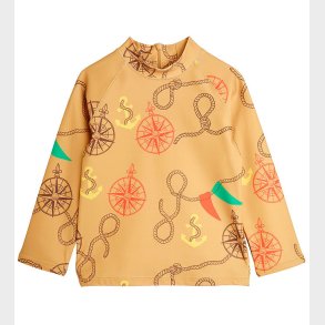 Mini Rodini Badebluse - UV50+ - Nautical Aop - Beige