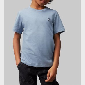 Calvin Klein T-shirt - Monogram Mini Badge - Faded Denim