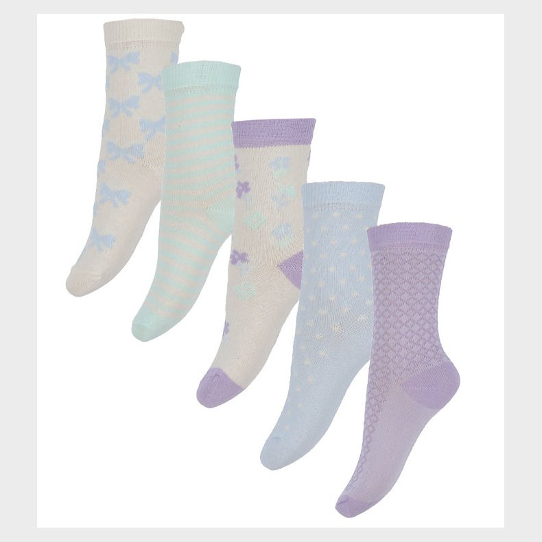 Minymo Str�mper - 5-pak - Lavender