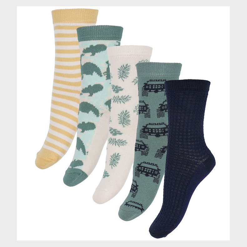 Minymo Str�mper - 5-pak - Oil Blue