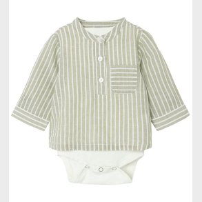 Name It Skjortebody l/ - NbmHilom - Oil Green