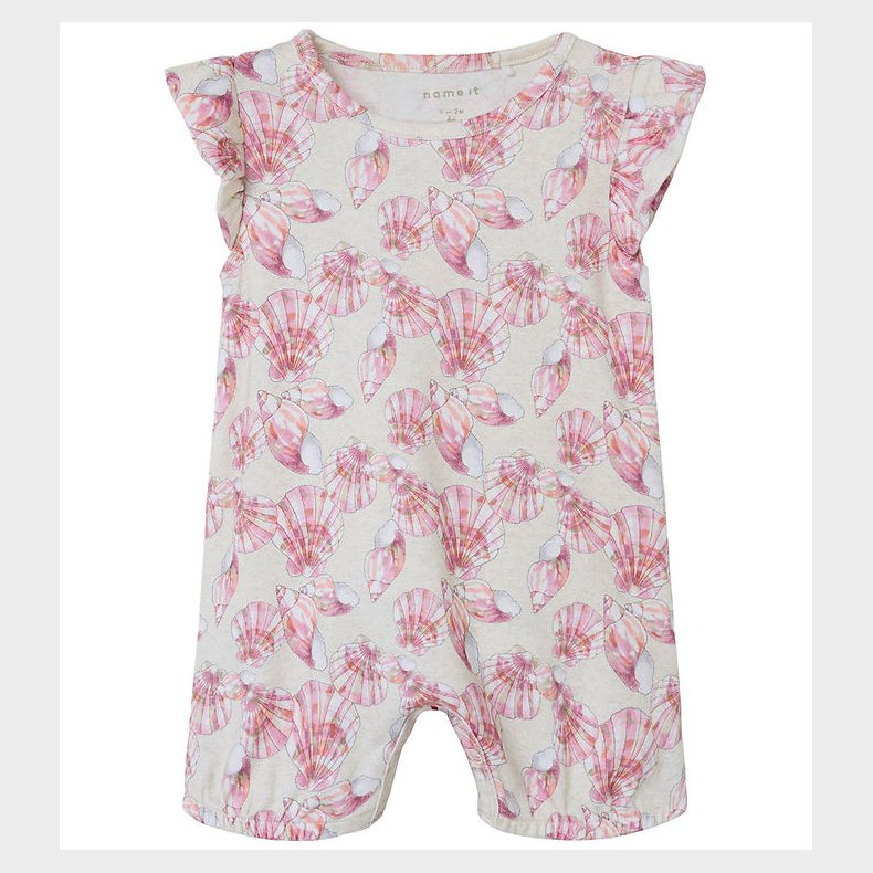 Name It Sommerdragt - NbfJellia - Peyote Melange m. Muslingeskal