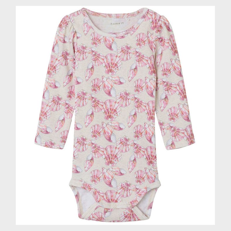 Name It Body l/ - NbfJellia - Peyote Melange m. Muslingeskaller
