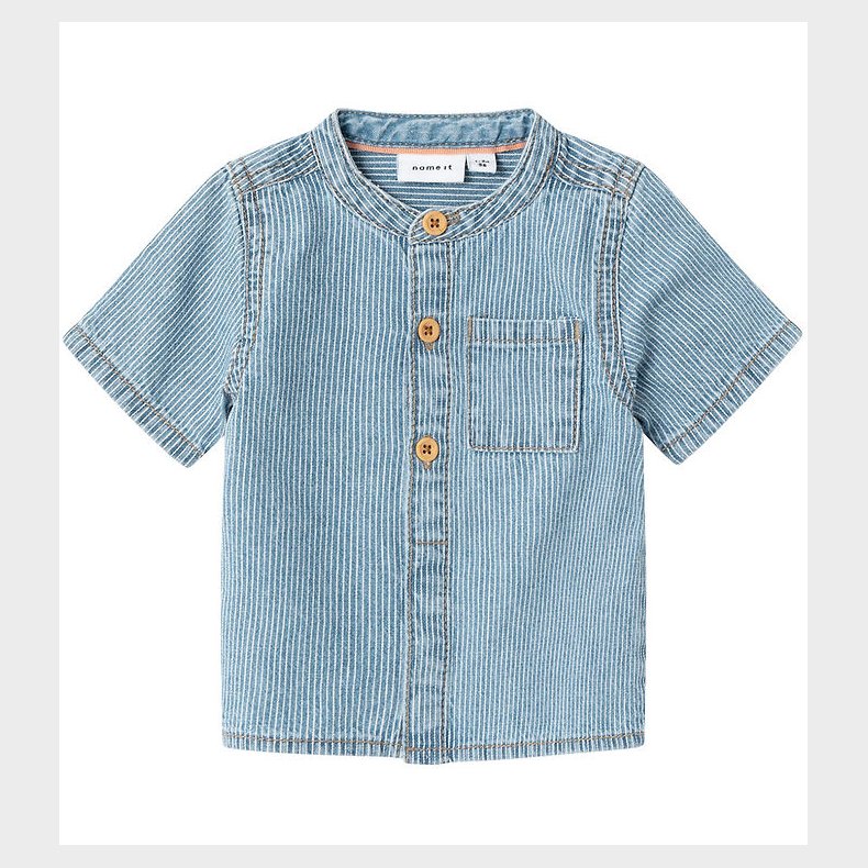 Name It Skjorte - NbmLeo - Light Blue Denim