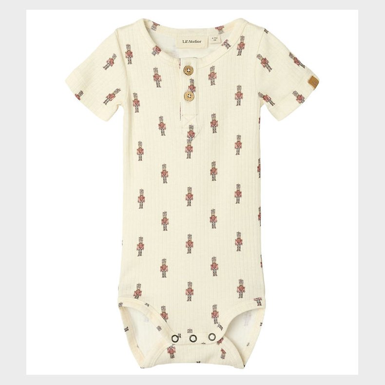 Lil Atelier Body k/ - Rib - NbmGio - Turtledove m. Tinsoldater