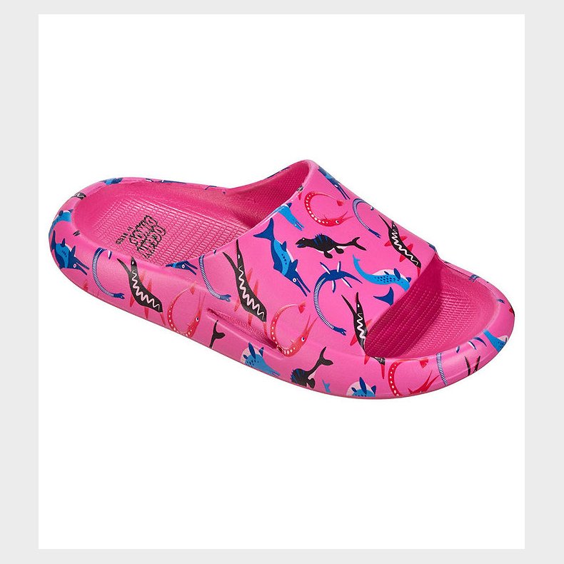 BECO Badesandaler - Ocean Dinos - Pink