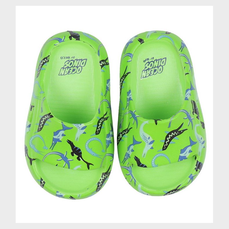 BECO Badesandaler - Ocean Dinos - Grn