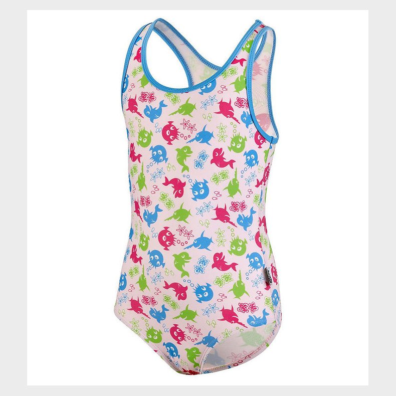 BECO Badedragt - Sealife - UV50+ - Rosa/Multifarvet