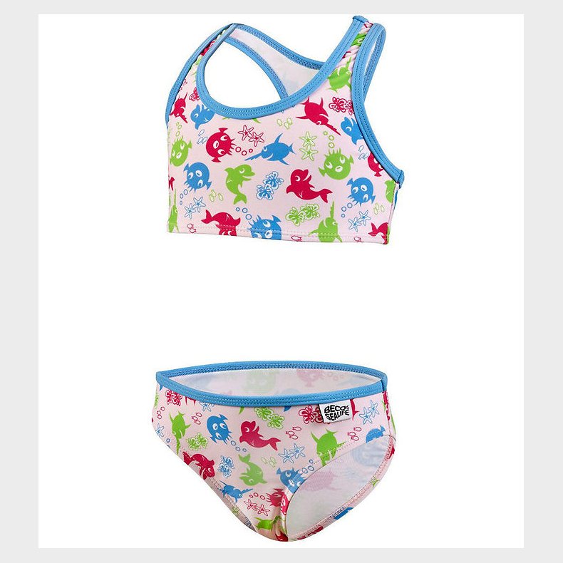 BECO Bikini - Sealife - UV50+ - Rosa/Multifarvet