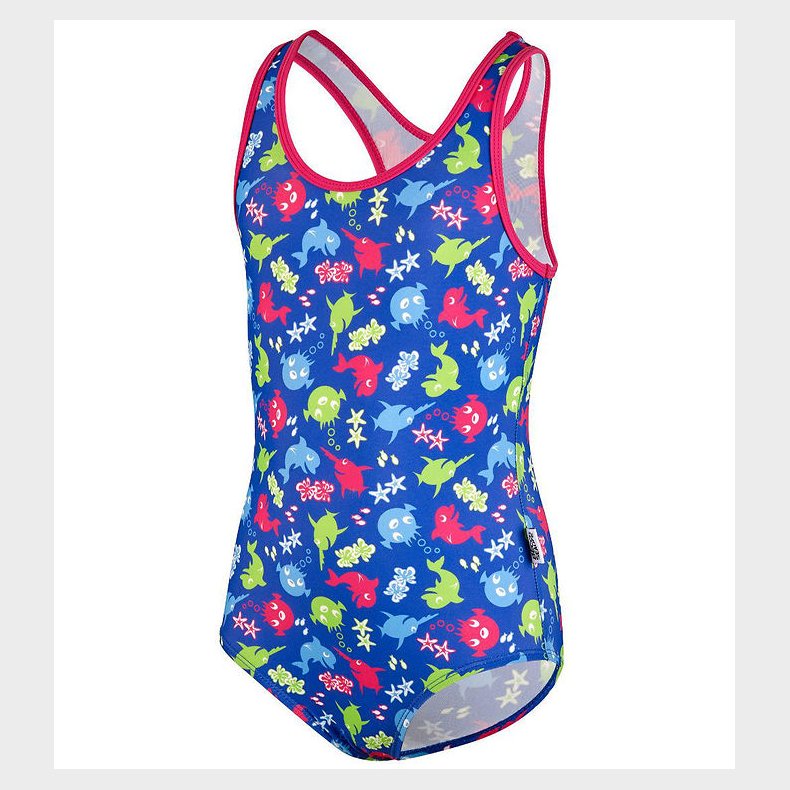 BECO Badedragt - Sealife - UV50+ - Bl/Multifarvet