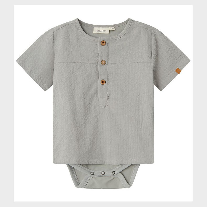 Lil Atelier Skjortebody k/ - NbmHoman - Limestone m. Struktur