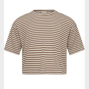 Sofie Schnoor T-shirt - Rib - Viskose - Feluca - Beige Striped