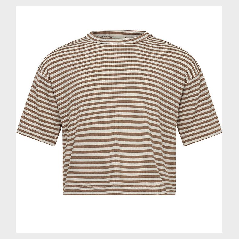 Sofie Schnoor T-shirt - Rib - Viskose - Feluca - Beige Striped