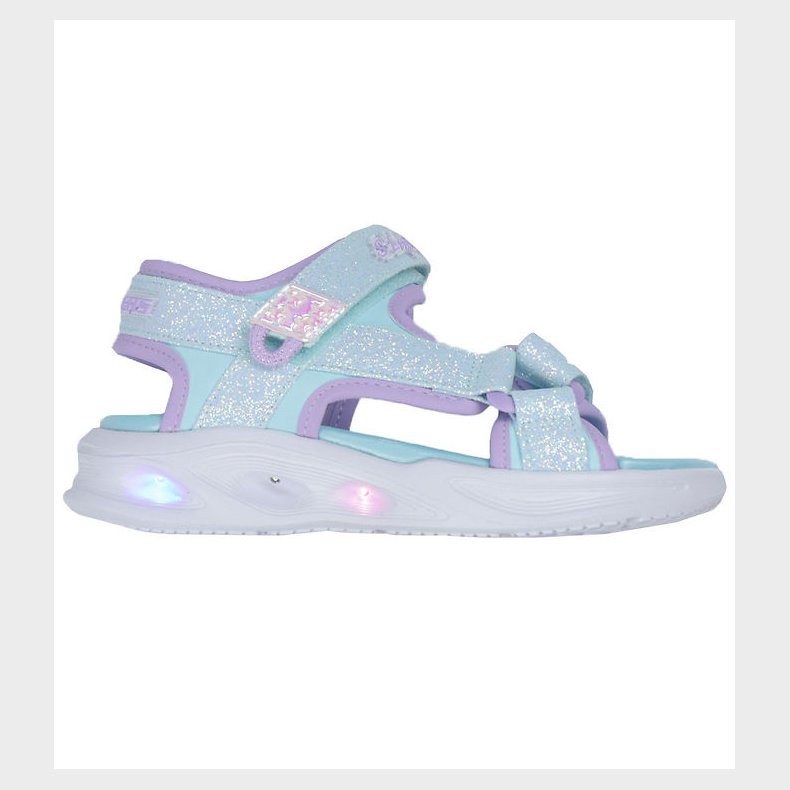 Skechers Sandaler m. Lys - Sola Glow - Light Blue Lavender