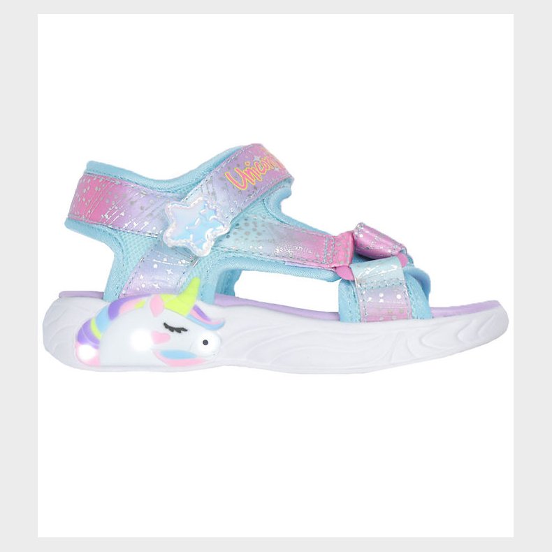 Skechers Sandaler m. Lys - Unicorn Dreams - Purple Multicolor